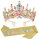 VELSCRUN couronne princesse anniversaire globale: allure joyeuse et lumineuse