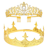 VELSCRUN couronne roi et reine, accessoire élégant pour photos et fêtes.