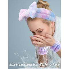 VELSCRUN éponges-bandeau visage, absorption douce pendant le lavage.
