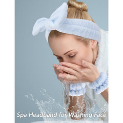 VELSCRUN éponge visage bleue, douce et absorbante pour le lavage.