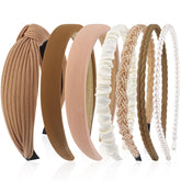 VELSCRUN serre-têtes noeud marron, élégant et confortable pour cheveux variés.