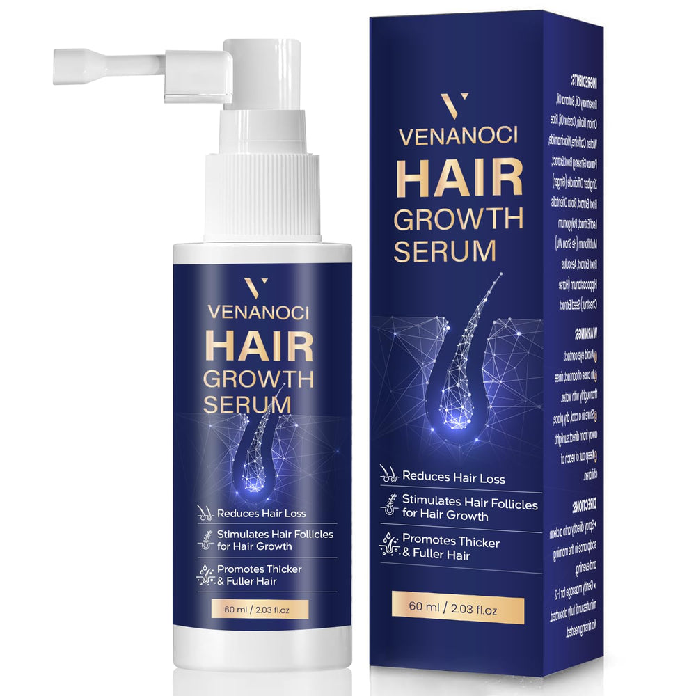 Venanoci Spray Croissance Cheveux au romarin, stimulation du cuir chevelu et densité possible.