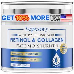 Vepxzory crème visage retinol en bouteille — hydratation durable et anti-âge.