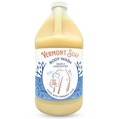 VERMONT SOAP Douche sans parfum, bouteille 64 oz prête pour hydratation.