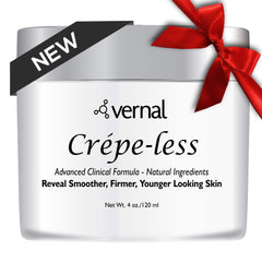 Vernal Crepe-less, application sur le bras pour lisser la peau.
