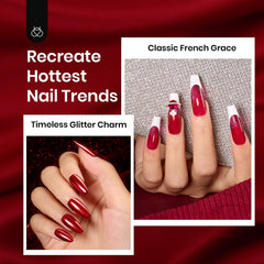 Brillance vive et couleur intense du Beetles Red Revival sur vos ongles.