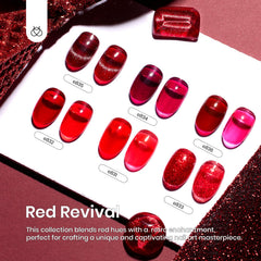 Effet paillette brillant avec Beetles Red Revival pour un look festif.