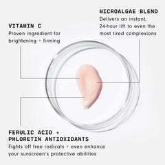 Versed Auto-Save Serum etiquette-emballage met en avant ingrédients naturels et vegan.
