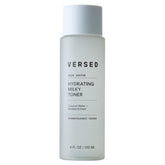 Versed bouteille tonique lait hydratant prête à préparer la peau.