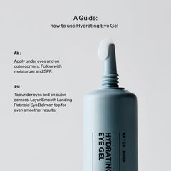 Application douce autour des yeux avec Versed Water Rush Gel