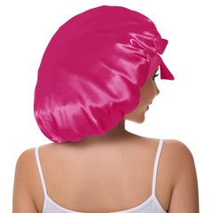 Bonnet Vettres satin bande ajustable pour un maintien nocturne.