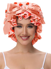 Texture satin douce du bonnet Vettres, idéal pour cheveux sensibles.