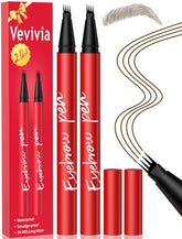 Crayon sourcils Vevivia Beauty à 4 pointes brun foncé pour un look naturel
