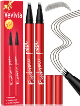 Sourcils rehaussés par le crayon Vevivia Beauty lot de 2 pour un effet naturel.