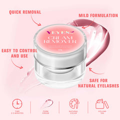 VEYES INC Cream Lash Remover formulation douce réduit l'irritation lors du retrait.