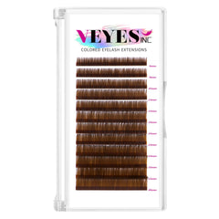 VEYES INC extensions cils couleur brun clair 015 CC, rendu naturel et discret.