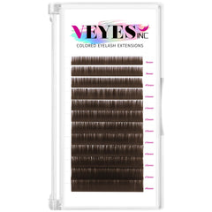 VEYES INC extensions cils silk brun foncé, 8-16mm, aspect naturel et durable.
