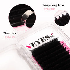 VEYES INC plateau cils longueurs mélangées 5-25mm pour création de fans