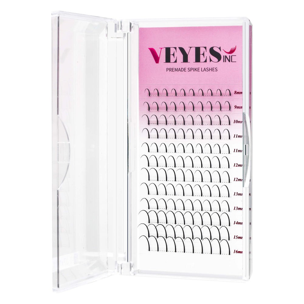 VEYES INC Spike Lash Extensions dans l'étui, prêt pour traitement en salon pro.