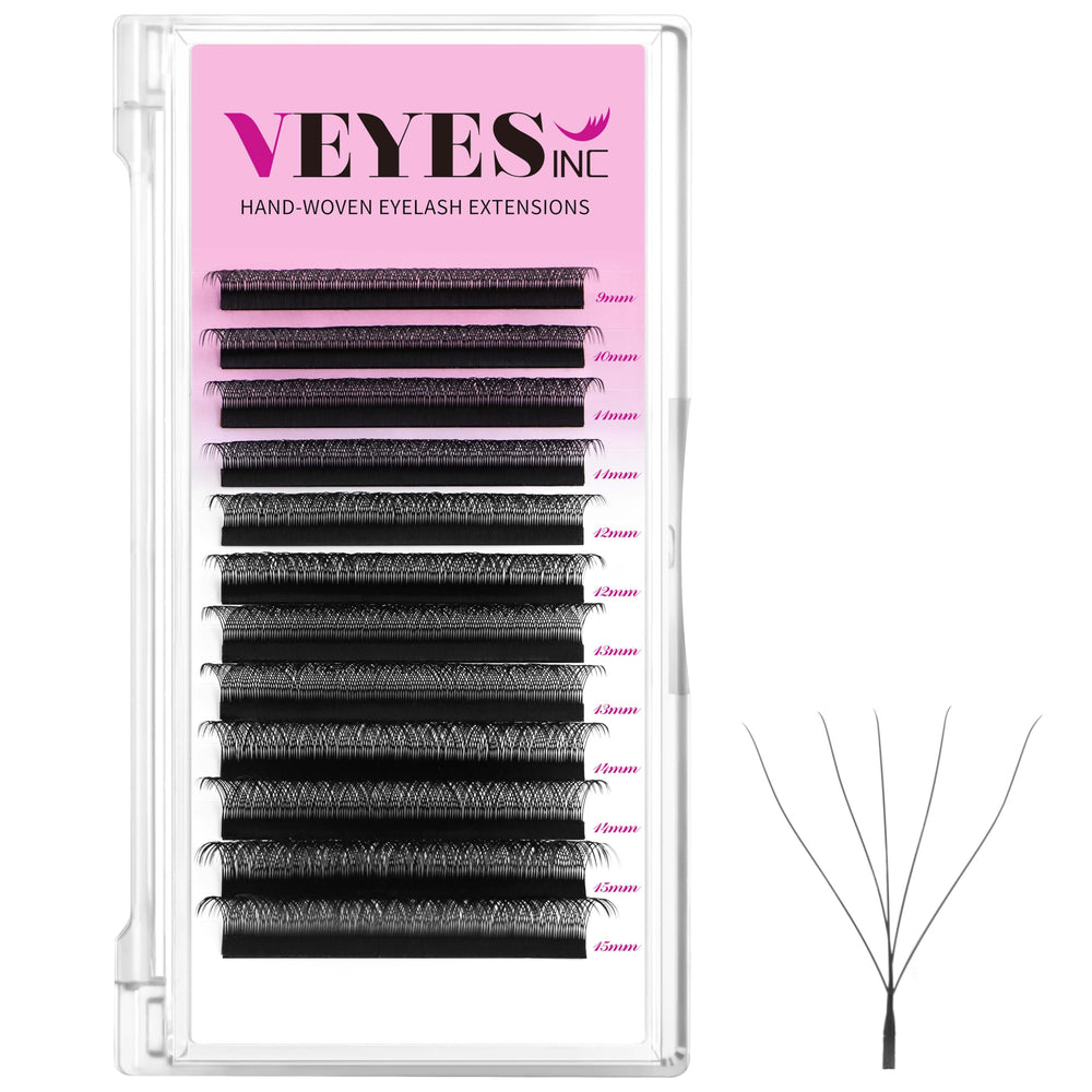 Plateau VEYES INC d extensions C/D curl 9-15 mm, mélange, montage rapide.