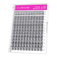 VEYESBEAUTY clusters cils bande invisible 8-18 mm pour regard naturel et structuré