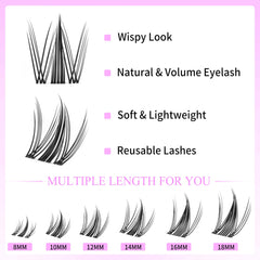VEYESBEAUTY fibres PBT douces, rendu duveteux et naturel.
