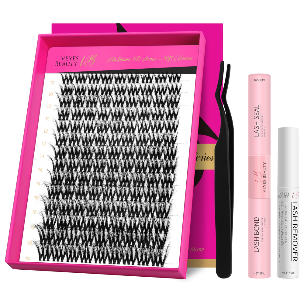 VEYESBEAUTY groupés cils duveteux 3D, volume naturel et léger