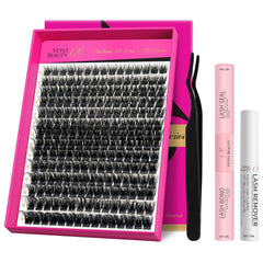VEYESBEAUTY kit lash clusters xtreme 3D: résultats volumineux et faciles à ajuster.