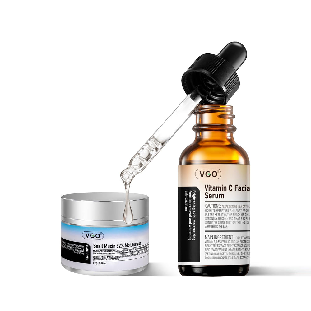 Sérum vitamine C VGO en bouteille, hydratation et éclat du teint.