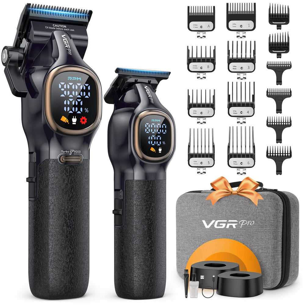 VGRPRO tondeuse professionnelle avec étui pour rangement pratique.