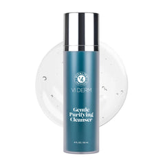 VI DERM Gentle Purifying Cleanser — bouteille visible, nettoyant doux et hydratant.