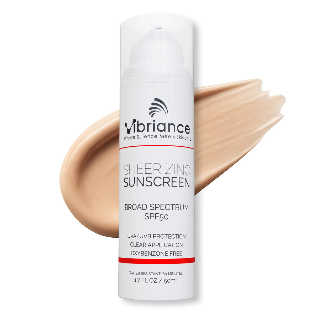 Vibriance Solaire Teinte Invisible protège avec SPF50 sans trace blanche.