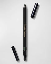 Victoria Beckham kajal satin olive, crayon yeux intense et longue tenue.