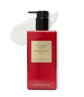 Victoria's Secret Bombshell Intense : flacon élégant pour une lotion parfumée durable.