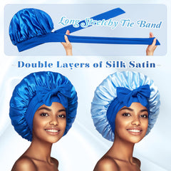 Bonnet VidSel satin doux: protège les cheveux et réduit les frottements.