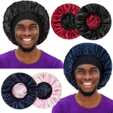 Vidsel bonnet satin double couche, bande large, confort nocturne