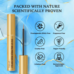 VieBeauti Sérum Cils — regard éclatant grâce à des cils visiblement fournis.