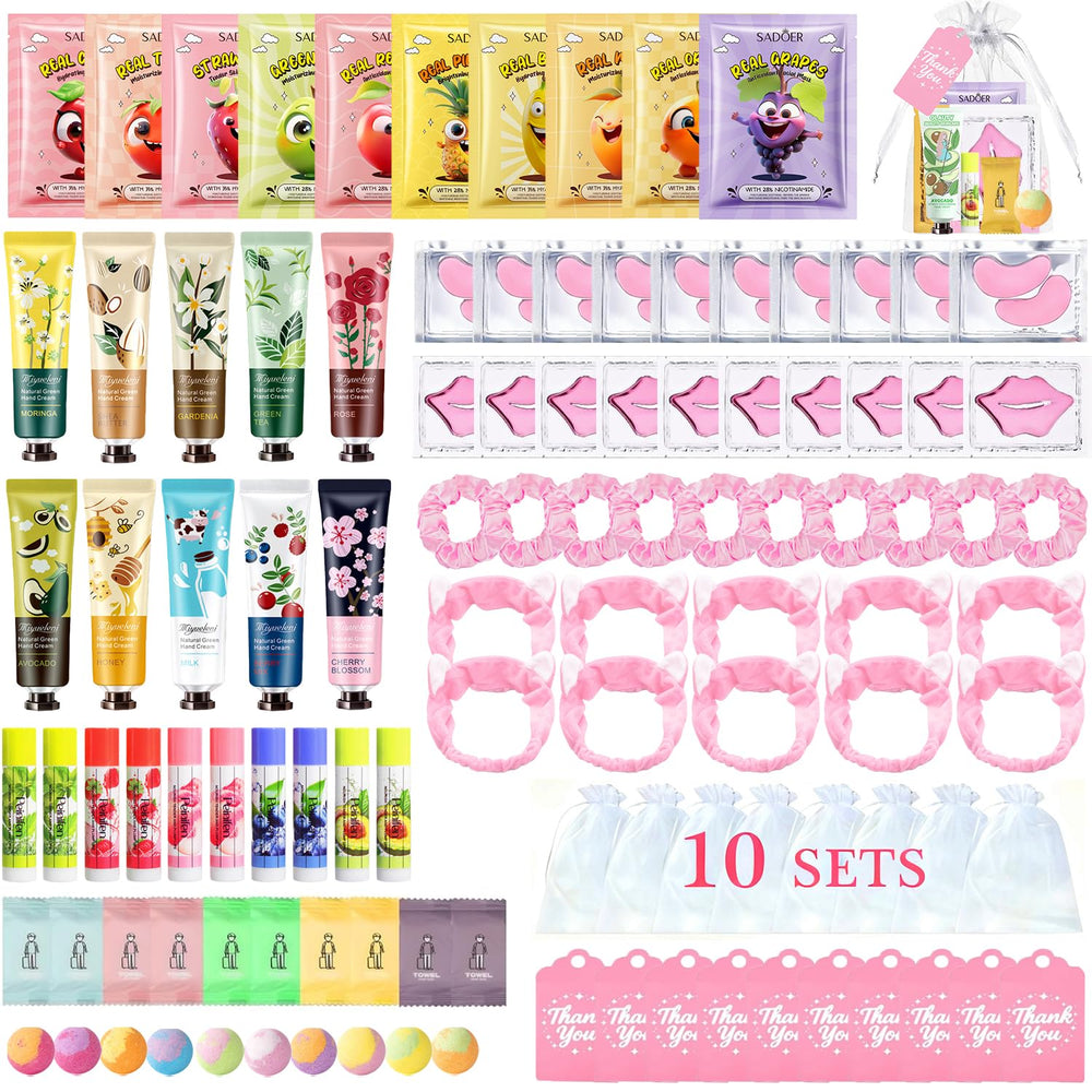 Vienflona coffret soirée spa pour filles avec tous les éléments, prête à offrir.
