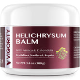 Vigority baume helicrysum bouteille: apaisement durable pour peau mature et fragile.