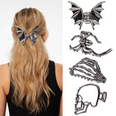Pinces à cheveux Vigorpace griffes chauve-souris noir pour un maintien élégant toute la journée
