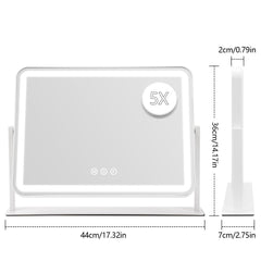 ViKert Miroir 5x grossissement détachable pour les détails des yeux et lèvres.