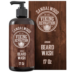 Bain de barbe Viking Revolution dans sa bouteille argan et jojoba, nourrissant et nettoyant.