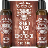Viking Revolution lavage barbe bois de santal, nettoyage en profondeur et barbe plus douce.