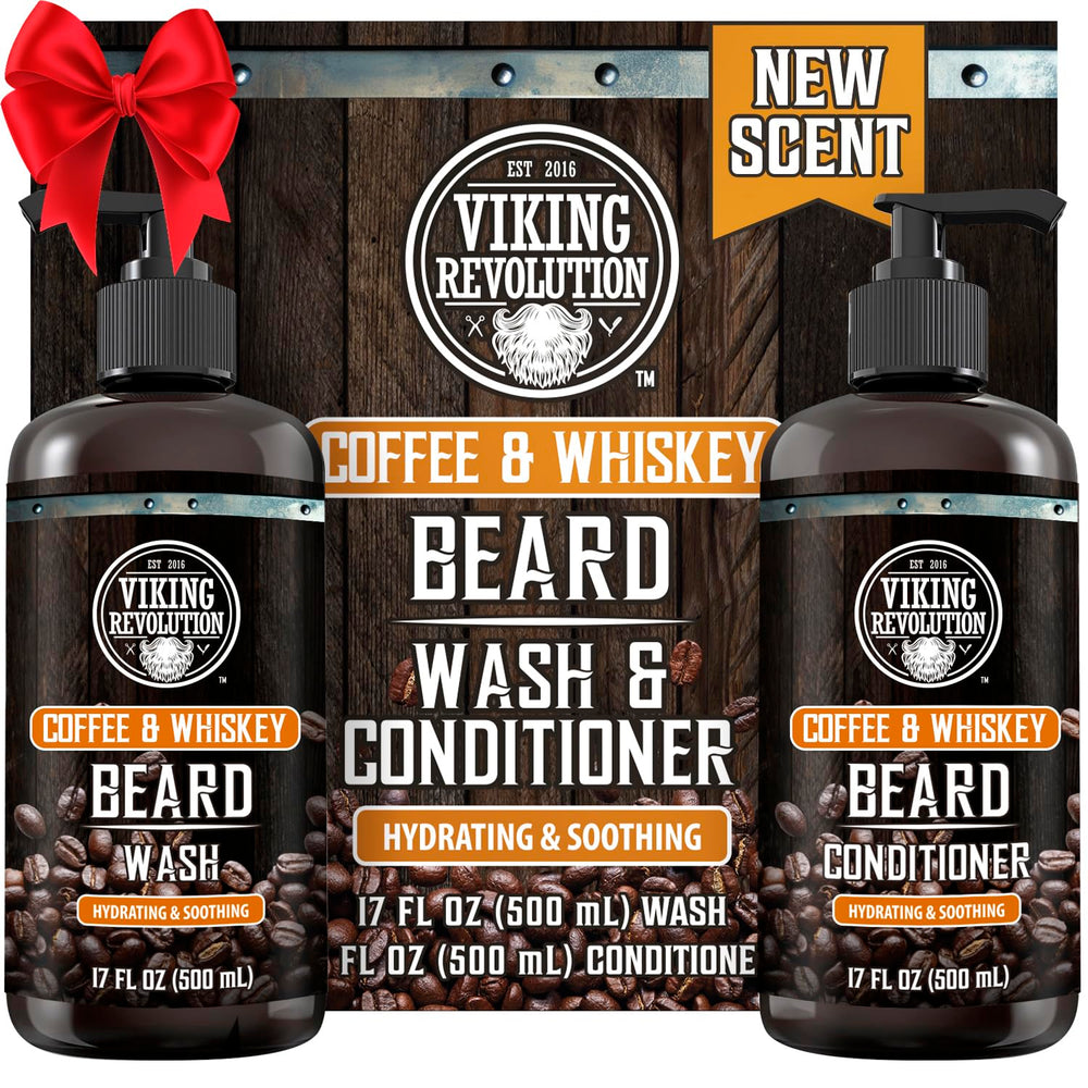 Viking Revolution parfum Café-Whisky pour barbe – flacon de 17 onces liquides, nettoyage en profondeur