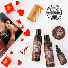 Conditionneur barbe Sandalwood de Viking Revolution, démêle et adoucit les poils.