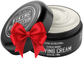 Viking Revolution crème de rasage santal – mousse riche pour peau douce.