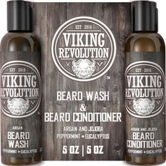 Viking Revolution ensemble soin barbe argan et jojoba, nourrissant et démêlant en douceur.