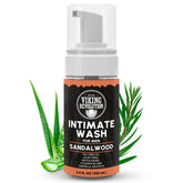 Gel douche intime Viking Revolution avec Aloe Vera offrant douceur et propreté.
