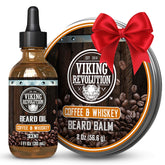 Viking Revolution huile-barbe Café et Whisky, nourrit la peau et adoucit les poils