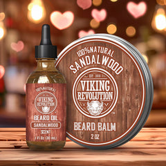 Huile barbe Viking Revolution santal, parfum boisé pour hydrater la peau.